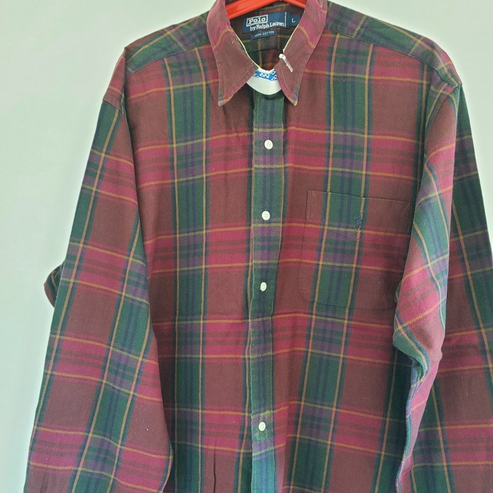 Ralph Lauren Cotton Button-down Shirt, size L